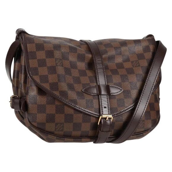 LOUIS VUITTON Damier Ebene Saumur 30 Shoulder Bag SPO - Picture 1 of 15